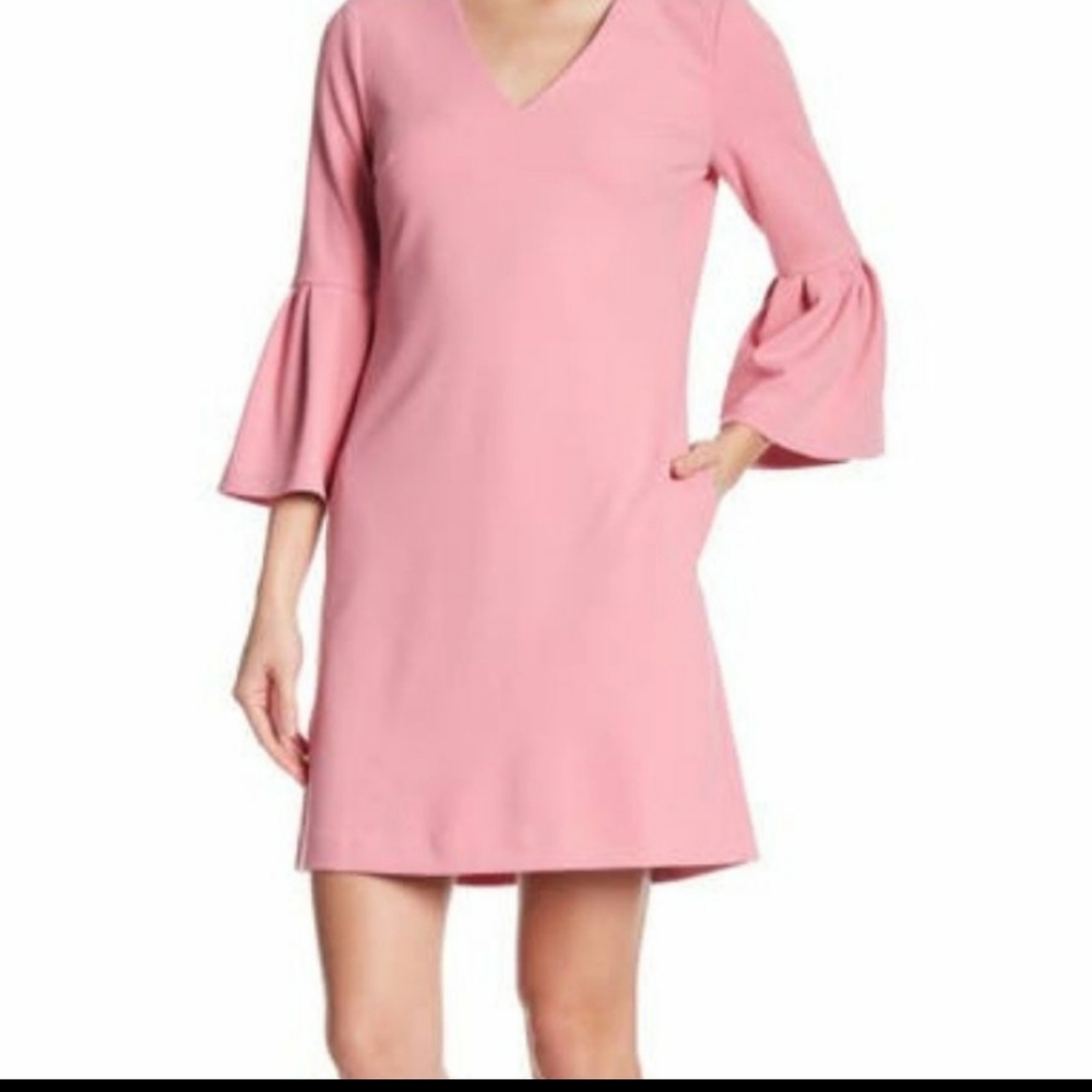 Donna Morgan Bell Sleeve Shift Dress 12